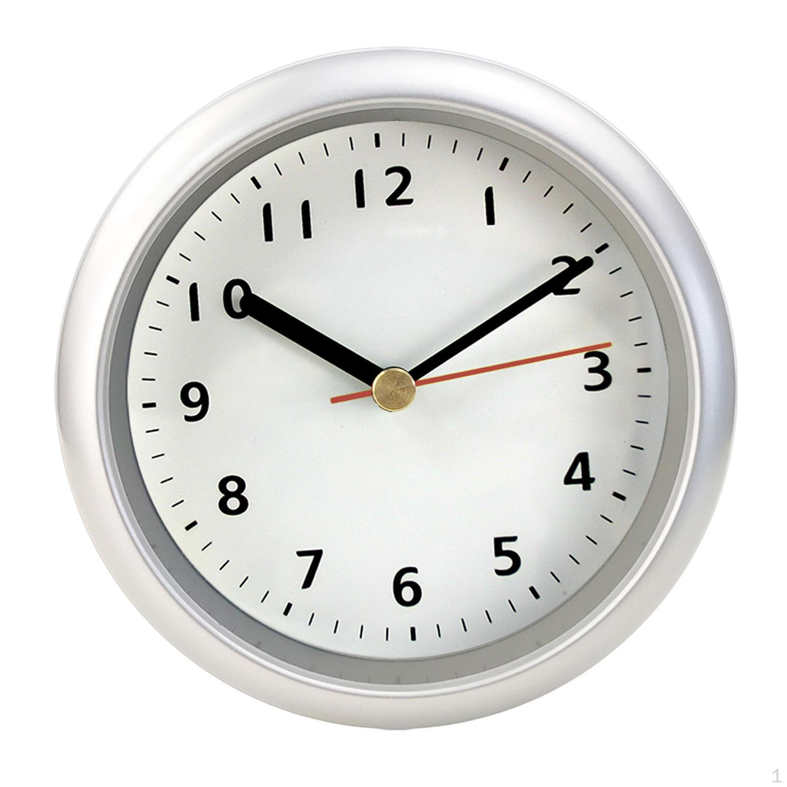 

15,2 см Круглые Водонепроницаемые Современные Простые Креативные Декоративные Бесшумные Настенные Часы для Silver White