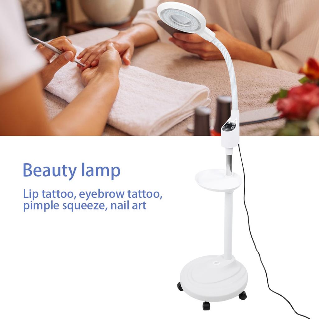LED Beauty Salon Tattoo Floor Lamp Adjustable Nail Art Eye Protection Illumination Lamp