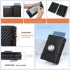 RFID-Blocking Carbon Fiber Airtag Wallet: Tri-fold Leather Anti-theft Card Holder for Men