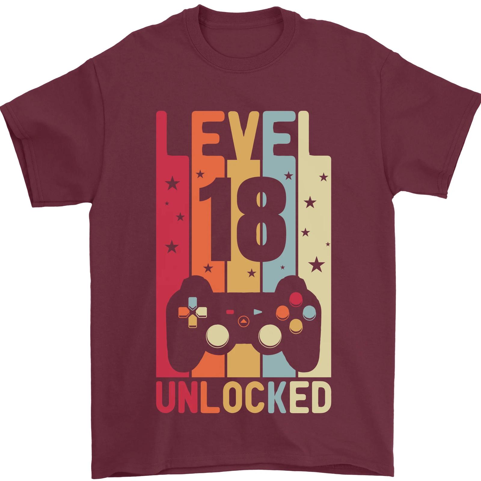 18th Birthday 18 Year Old Level Up Gamming Mens T-Shirt 100% Cotton S разноцветный