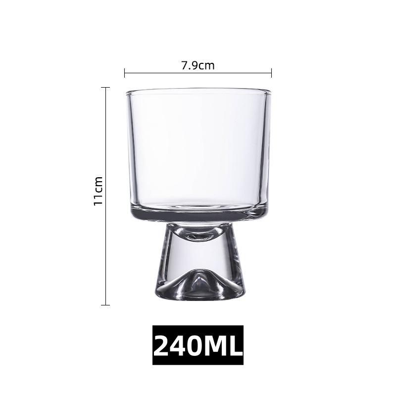 

Cold Extraction Glass Cup 240ML Household Water Cup Minimalist Beverage Cup Iced Coffee Mug Latte Cups for Cafe Ice Cream Goblet 201-240ml чистий