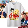One Piece Anime Character Printing Oversized Cotton Tshirt Men and Women Comfortable Y2K Childrens Clothing Summer Tshirt