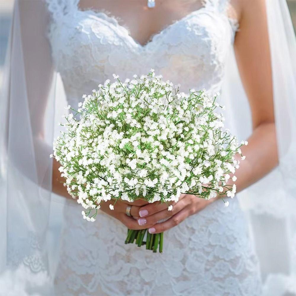 30Pcs DIY Floral Artificial Baby Breath Flowers Artificial Flowers Bouquets  Bride Engagement