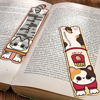 30PCS Read About The Theme Of Cats Bookmarks Aesthetic Graffiti DIY Funny Cartoon Art Picture Laptop Decorative Bookmarks