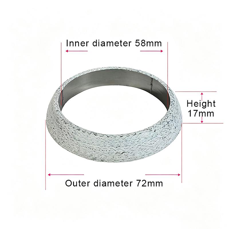 Universal High‑Temperature Exhaust Donut Gasket Ring‑Shape Exhaust Pipe Flange Seal Gasket Exhaust Flange Muffler Replacement