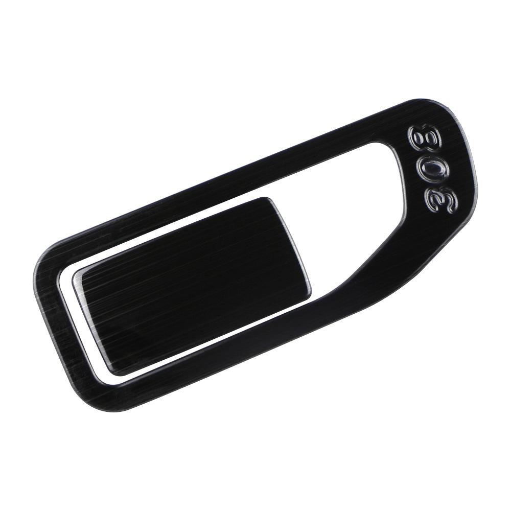 Car Golve Box Handle Cover for Peugeot 308 LHD Stainless Steel Sticker Trim Interior Modification Accessories чёрный