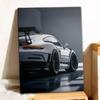Modern Sports Car Racing Canvas with Pine Wood Frame