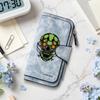 Cool Skull Print Long Wallet Portable Fashion Card Holder Durable Trendy Daily Purse