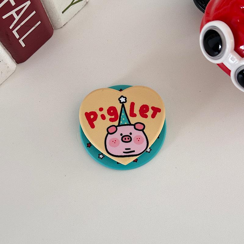 Adorable Pink Pig Magnetic Phone Holder with Strong Suction for MagSafe