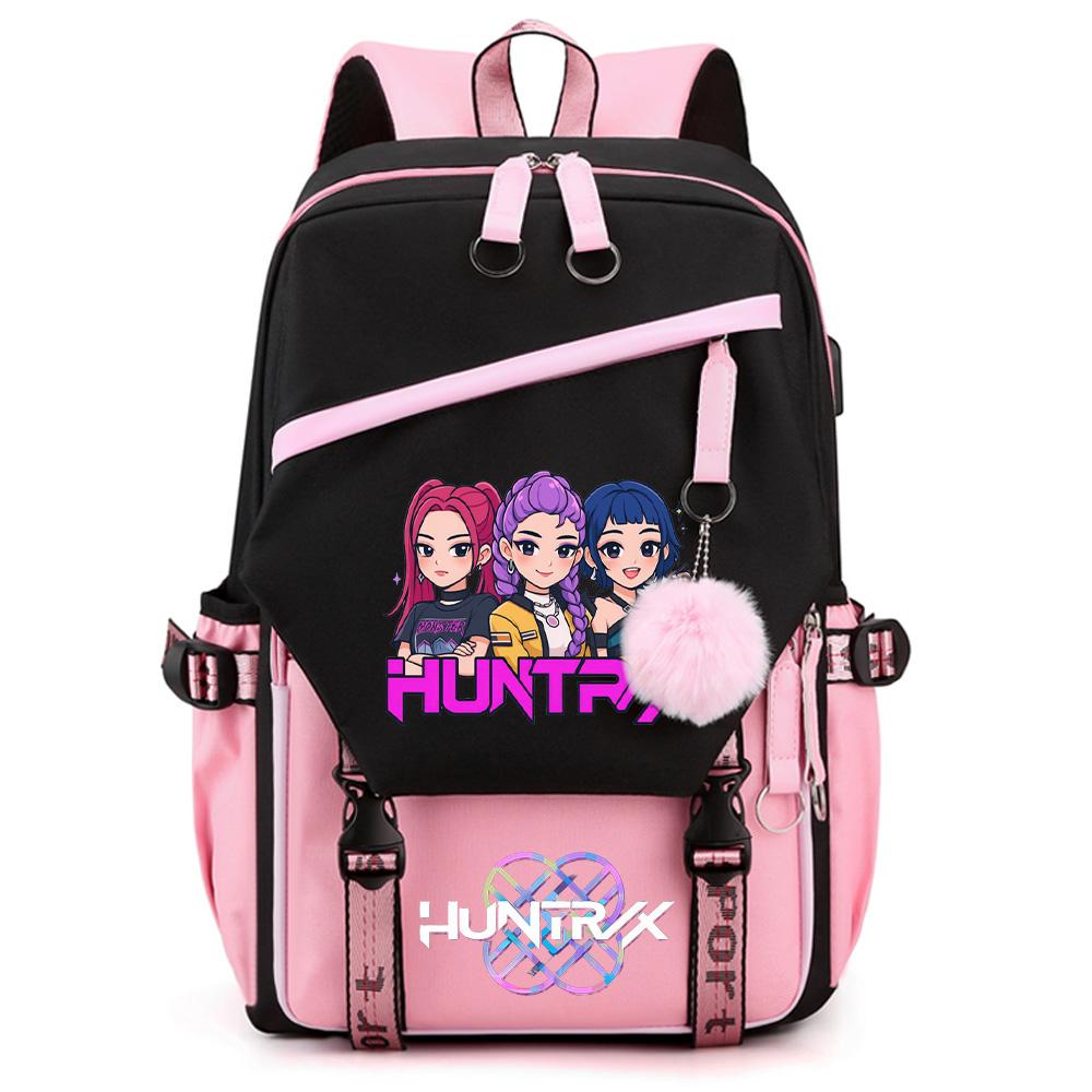 Uroczy plecak Kpop Demon Hunters z nadrukiem o dużej pojemności dla nastolatka, studenta, dziewczyny, chłopca, tornister, plecak na książki, prezent dla dziecka, kobiety, wodoodporna torba podróżna Mochila