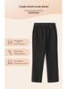 Plus Size Fleece-Lined Black High Waist Pants for Women - Stretchy, Casual, Perfect for Autumn and Winter. Ideal for Middle-Aged and Elderly Ladies.