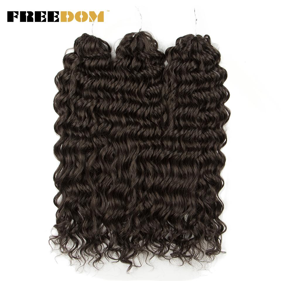 

FREEDOM Synthetic Hair Water Wave Braid Hair Twist Crochet Hair Ombre Pink Ginger Curly Wave Braiding Hair Extension Cosplay (as the picture,20inches)