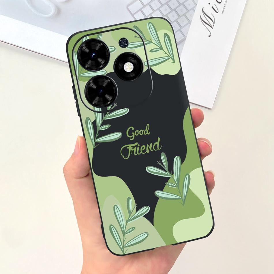 For Tecno Spark Go 2024 Case Cute Flower Love Pattern Candy Color Soft Silicon Slim Phone Back Cover For Spark Go (2024) BG6