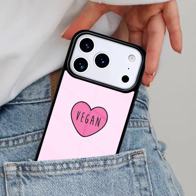 VEGAN VEGGIE Handyhülle für iPhone 17ProMax 12 13 14 15 16e 17 Pro Max Plus Air Cover