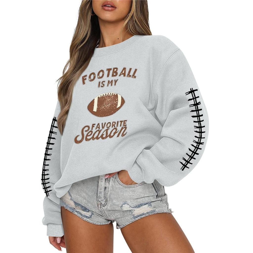 Women's Casual Fashion Round Neck Long Sleeve Halloween Printed Sweatshirt
