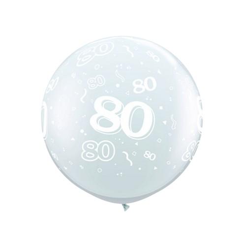 Qualatex Latex 80th Balloons (Pack of 2)