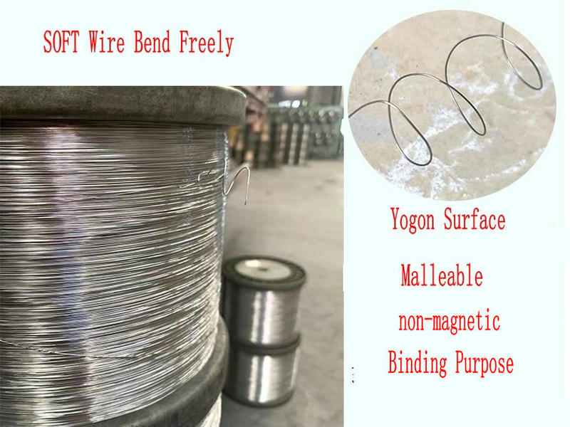 0.1-2MM Marine Grade 316 Single Stainless Steel Wire Rod Tiny Soft or Rigid Stroke Line Fishing Banding Clothesline
