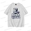 Bobr Kurwa Cotton Short Sleeve Tshirt Women Unisex Clothes Funny Kurwa Bober Cartoon Tee Shirt Harajuku Y2k High Quality Loose Tee