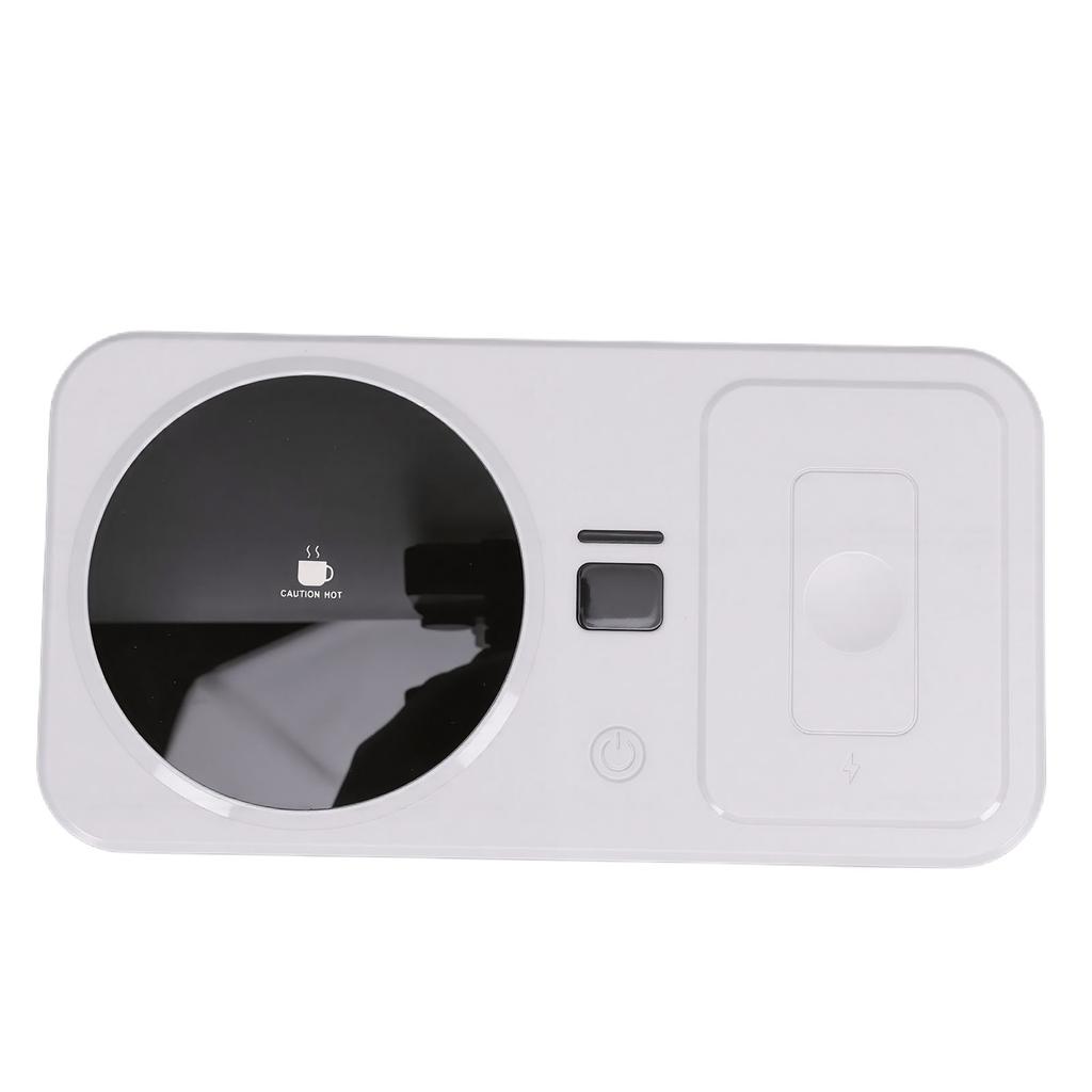 Mug Warmer with Charger 3 Heat Settings 8H Auto Shut Off Multifunctional Electric Beverage Warmer Plate