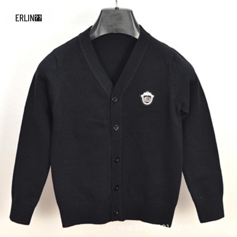 Autumn Korean Style Kids' Cardigan: Boys' Sweater & Girls' Long Sleeve School Uniform