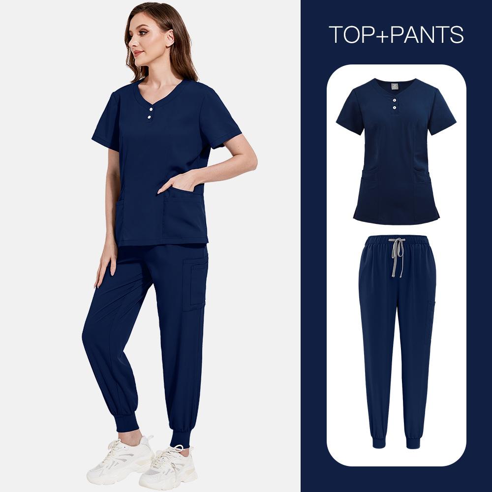 Elastic Medical Clothing Operating Room Short-Sleeved Hand-Washing Clothing Women'S Tops Work Clothing Nurse Clothing Doctor Hand-Brushing Clothing