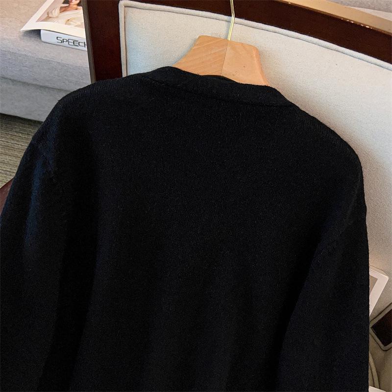 Plus Size Women’s Sweater Cardigan Two-Piece Set, Bust 150/160, Loose Fit