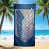 1Pc Attack Titan Emblem Beach Towel Quick Dry Multiuse For Beach Pool Gym Yoga Home Travel Christmas Halloween Xmas Gift L1195