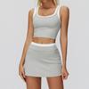 Completo da Yoga da Donna Transfrontaliero: Color Block Nude Feel, Vita Alta Costolata, Abbigliamento Sportivo Fitness Versatile