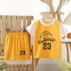 Children's Basketball Jersey Set Boys Girls Dry Fit Mesh Summer Sports Wear Short Sleeve Kids Clothing Athletic Outfit