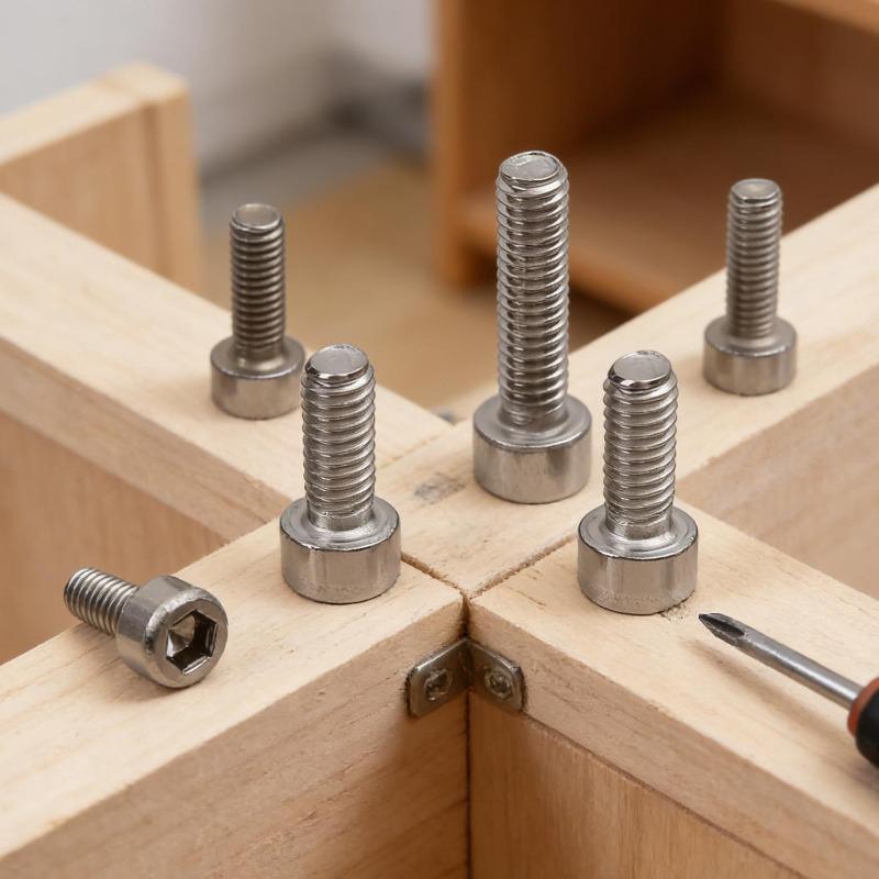 100/10x Stainless Steel Hex Socket Screws Threaded Hexagon Head Cap Screws Bolts Furniture Boat Marine Hardware Fasteners Tool