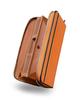 Men's Long Wallet, Tochigi Leather, Genuine Leather, Box-shaped Coin Purse, Large Capacity, Vertical Card Slots (16 Cards), Zipper Closure, Passbook P