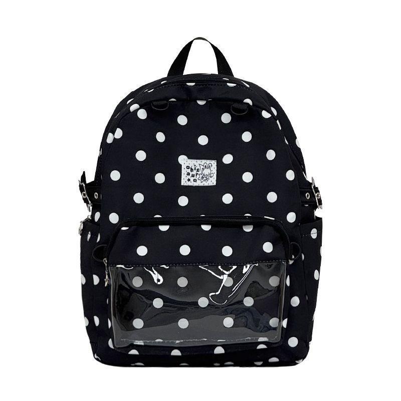 Schoolbag Korean version ins cartoon cute polka dot backpack women's large-capacity bar millet pain bag baby bag versatile backpack
