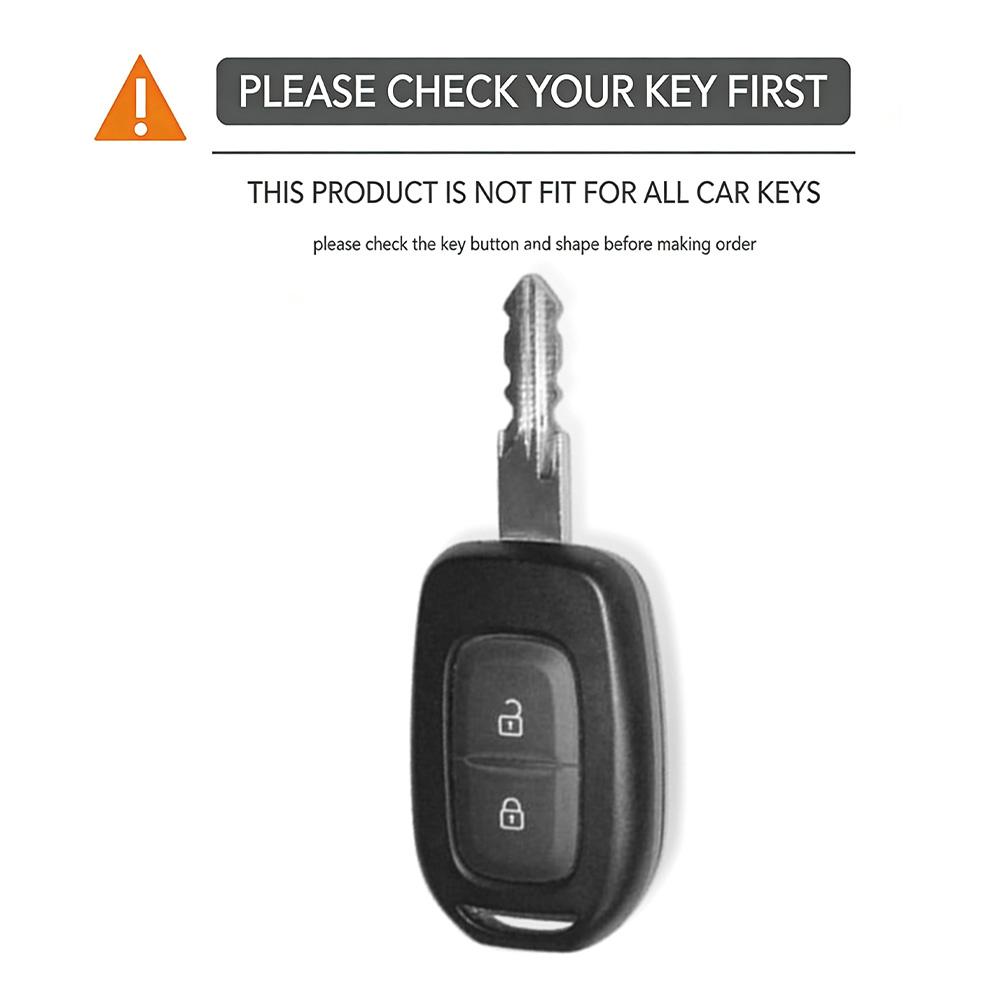 2 Button Fob Shell Holder Silicone Car Key Cover Case for Renault Kwid Traffic Symbol Dacia Sandero Logan Duster 2016 2017 2018