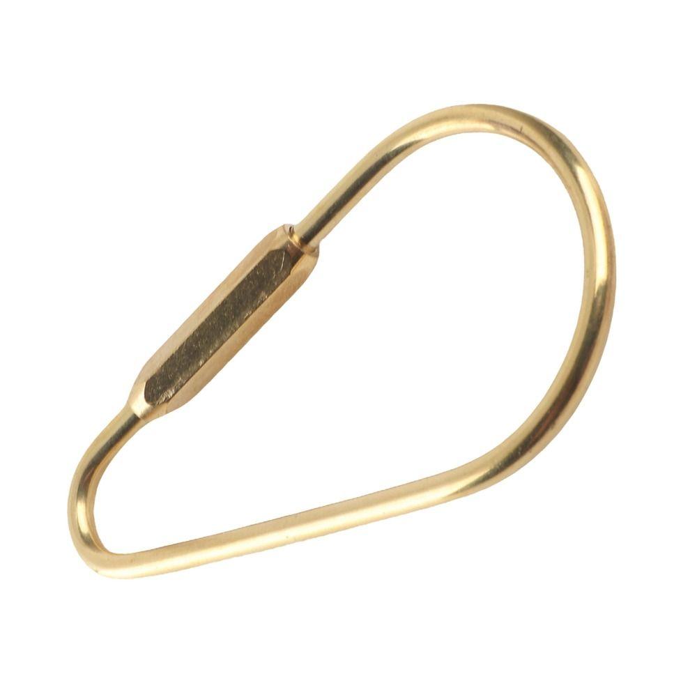 2pcs Screw Lock Brass Screw Lock Carabiner Golden Brass Key Ring Brass Keychain Hook  Daily Use
