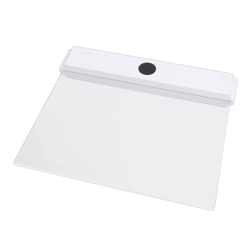 Luz de Leitura Plana LED 3W 3 Temperaturas de Cor Dimerizável Contínuo Painel Transparente Luminária de Placa com Temporizador para Leitura Noturna