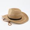 Western Cowboy Hat Men's and Women's Summer Outdoor UV Protection Seaside Vacation Shade Sun Protection Straw Hat Mountaineering Hat