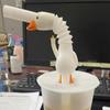 Cartoon Plastic Drinking Straws Animal Goose Animal Long Straw Drinking Tube  for Kitchen & Bar