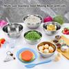 Prepping Mixing Bowls with Lids Stainless Steel Egg Whisking Pan Salad Bowl Set  Cooking Baking