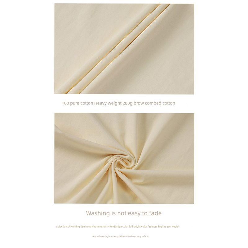 Wassup Pear Large Inkjet Short Sleeve T-shirt Men's Summer New Heavy Cotton Couple Round Neck All-Match T-shirt