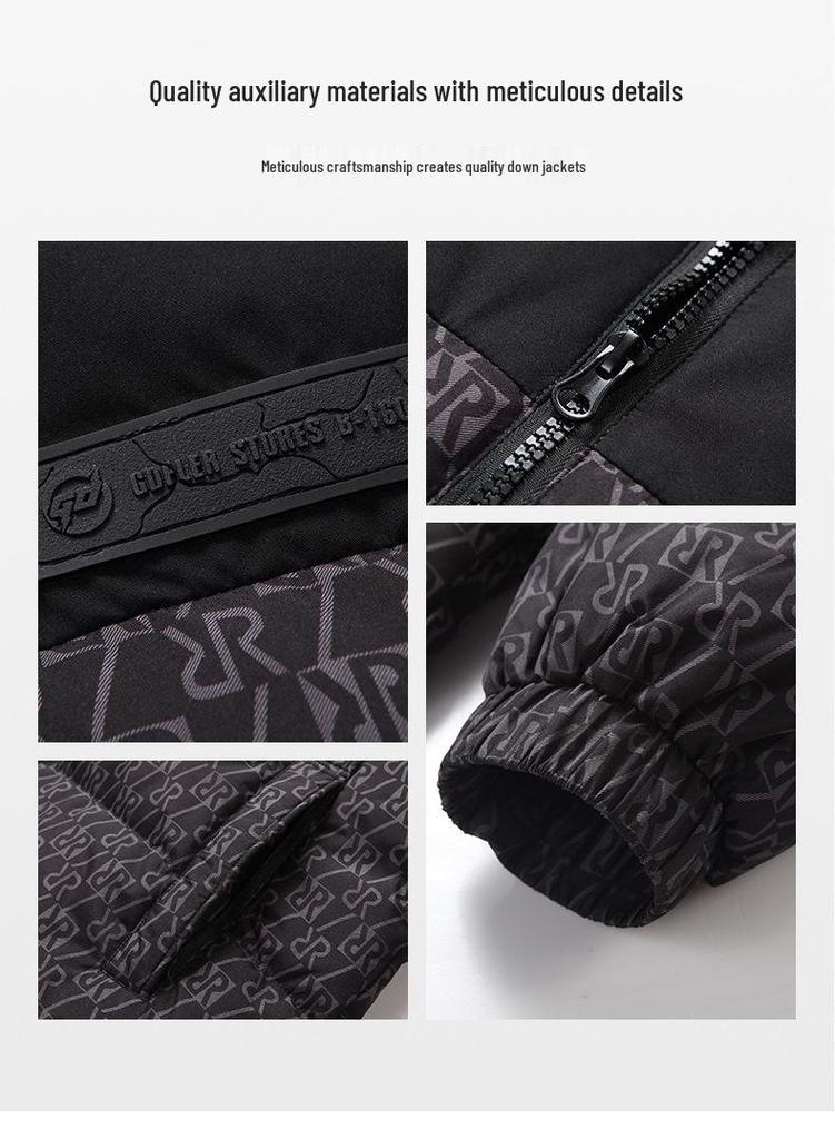 Couple Style Short Winter Down Jacket - Thick, Cold-Resistant, Hooded, 90% White Duck Down