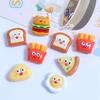 10 Pcs New Cute Cartoon Pizza, French Fries, Hamburgers Series Resin Scrapbook Diy Jewelry Children Gift Hairpin Accessories A57