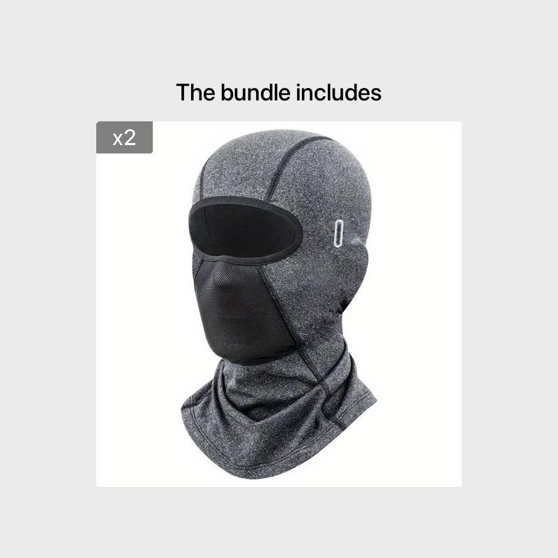 Breathable & Warm Motorcycle Riding Neck Gaiter Adjustable Ear Loops Full Face Coverage for Winter Skiing And Street Bikes