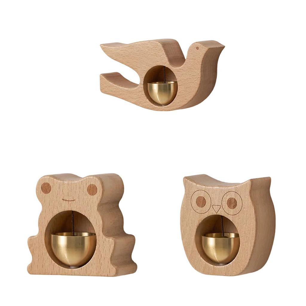 Wooden Animal Shape Door Chimes with Magnetic Attachments Hanging Doorbell for Home Door Decors Indoor and Outdoor Use