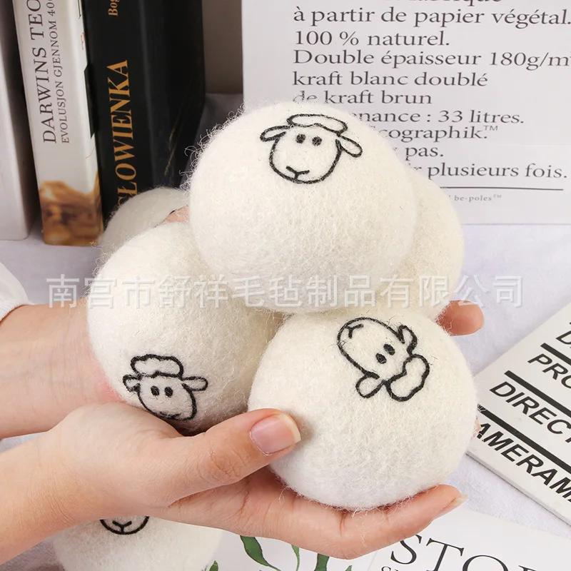 Laundry Basket Household Personal Care Reused Downy Anti-static Wool Dryer Balls Fabric Softener Clothes Drying Limpieza Home