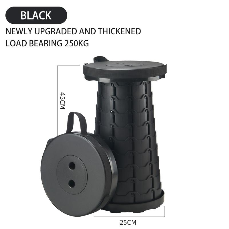 

Уличная мебель Складной телескопический табурет Пляжный стул Портативный табурет Складной стул для отдыха Кемпинговый табурет Складной стул для рыбалки чёрный