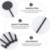Plastic Cocktail Stirring Stick Drink Muddler Beverage Stirrer Swizzle Sticks Bar Cocktail Drinks Mixing Rod (Black)