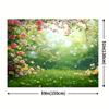 2D frisches grünes Gras Blumen Hintergrund Hochzeit Brautparty Fotografie Hintergrund