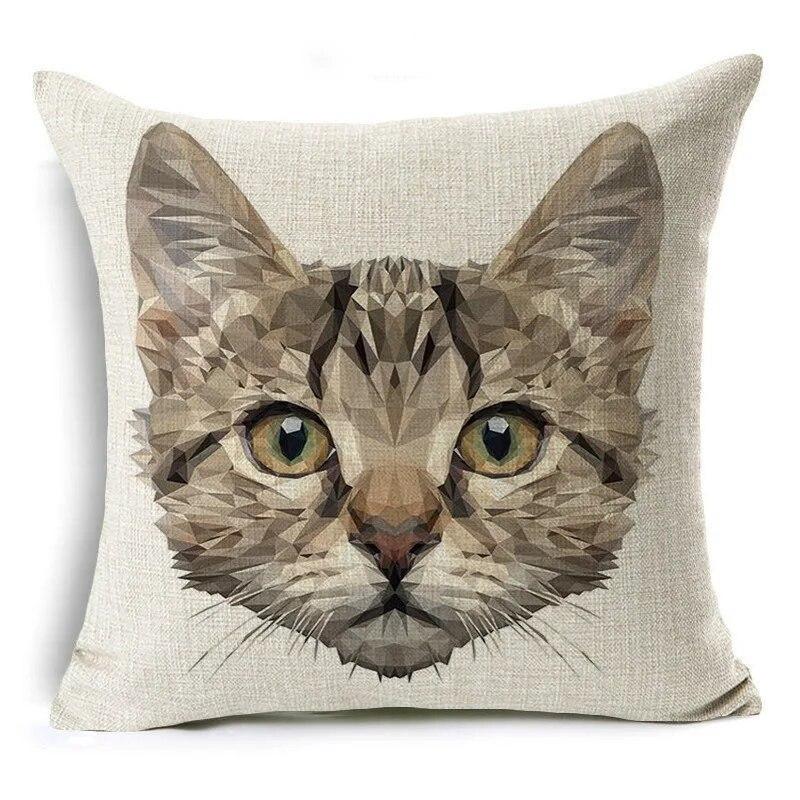 Cute Cartoon Animal Pet Cat Decorative Pillowcase Gift  Sofa Car Office Seat Cushion Cover Bedroom Room Home Decor