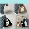Soft Plush Cute Large Capacity Shoulder Bag For Women Stylish Cartoon Tote Bag