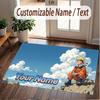 Custom Name Crystal Velvet Rug,Naruto Comfortable Anti Slip Floor Mat For Room Decoration